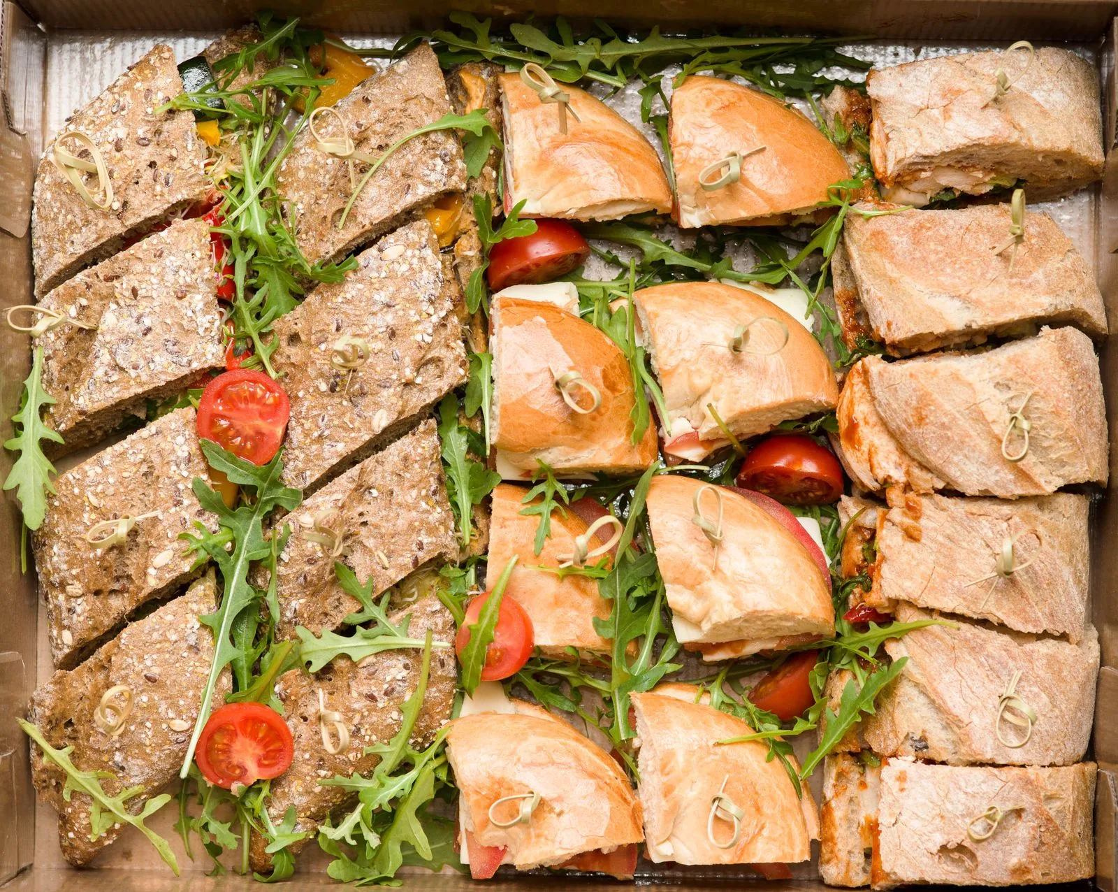 Catering platters by Crumb & Crust Bakery